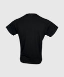 Playera athletic fit de entrenamiento para gym color negro - vista trasera
