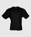 Playera oversize de entrenamiento para gym color negro - vista frontal
