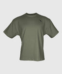  Playera oversize de entrenamiento para hombre color olivo - vista frontal