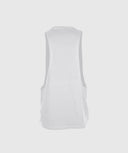 Playera tank top de entrenamiento para gym color blanco - vista trasera
