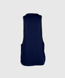 Playera tank top de entrenamiento para gym color marino - vista trasera